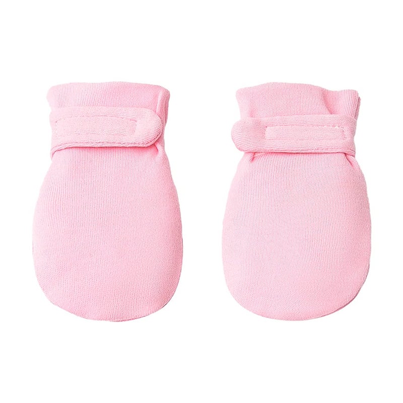 Reyow Newborn Baby No Scratch Mittens Stay On, 100% Cotton Breathable, Adjustable Infant Gloves for Baby Boys Girls Mittens - Image 1